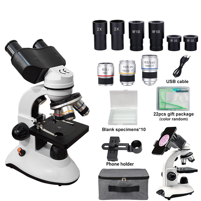 Microscope Compound 40X - Binocular Compound Microscope for Students, 40X-2000X