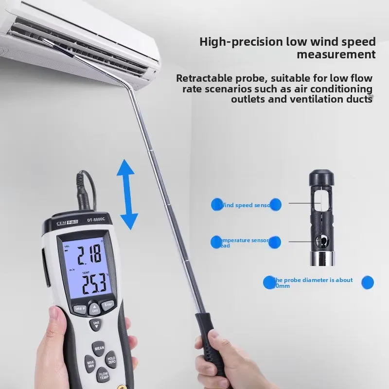 Anemometer Wind Speed - Hot Selling DT-8880C Thermal Type Thermopile