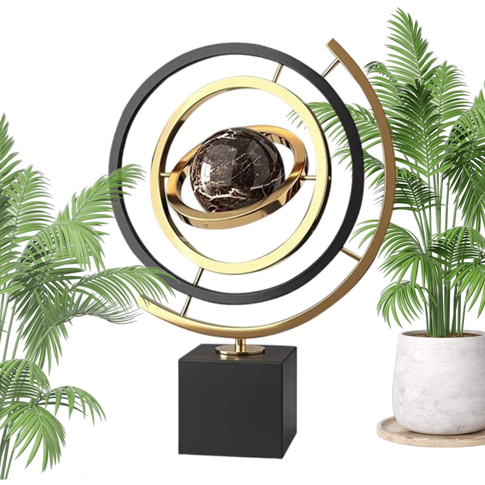 Rotating Globe Metal Ornament  - Solar System Orrery 评论和价格