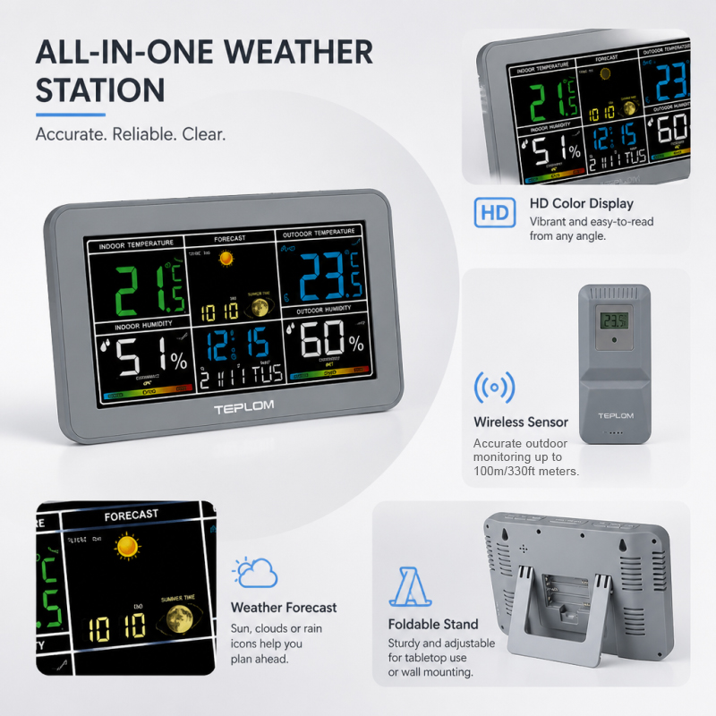 TEPLOM Multifunctional Digital - Weather Station Indoor 评论和价格