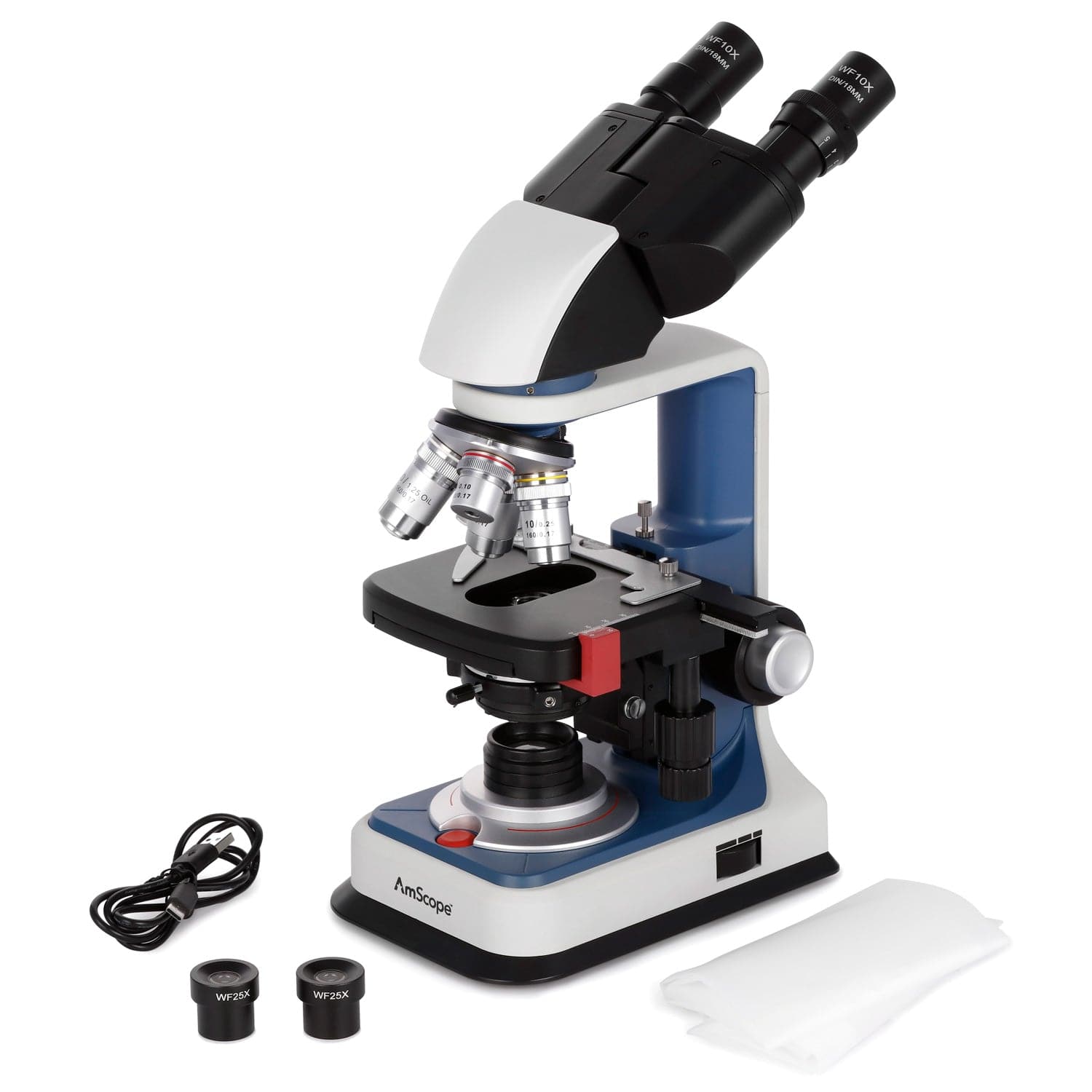 AmScope  40X-2500X Magnificati - Microscope Compound 40X 评论和价格