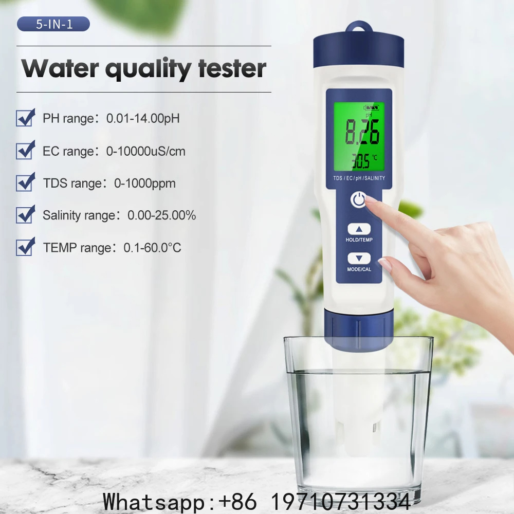 5 In 1 Digital PH Meter TDS EC - Water Testing Kit 评论和价格