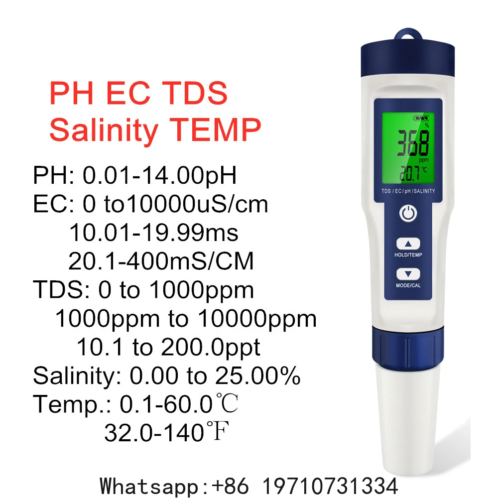 5 In 1 Digital PH Meter TDS EC - Water Testing Kit 评论和价格