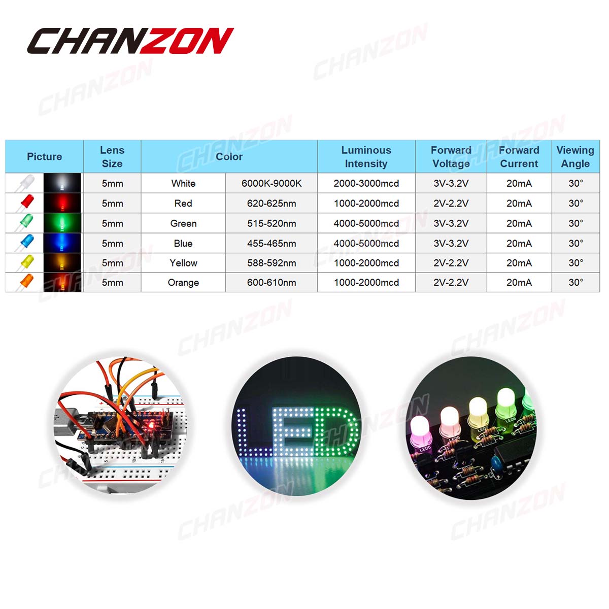 5mm Diffused LED Diode Kit Lam - Science Hobby Kit 评论和价格