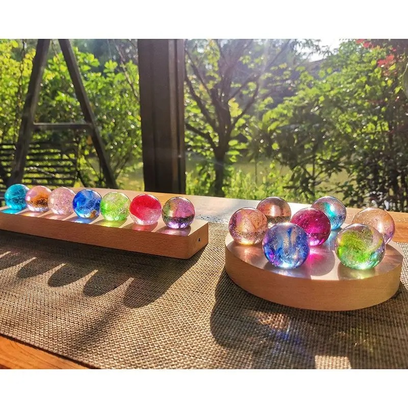 4/6/8cm Fantasy Colorful Glass - Solar System Orrery 评论和价格