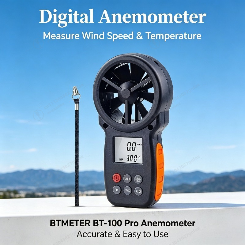 BT-100 Digital Anemometer Hand - Anemometer Wind Speed 评论和价格