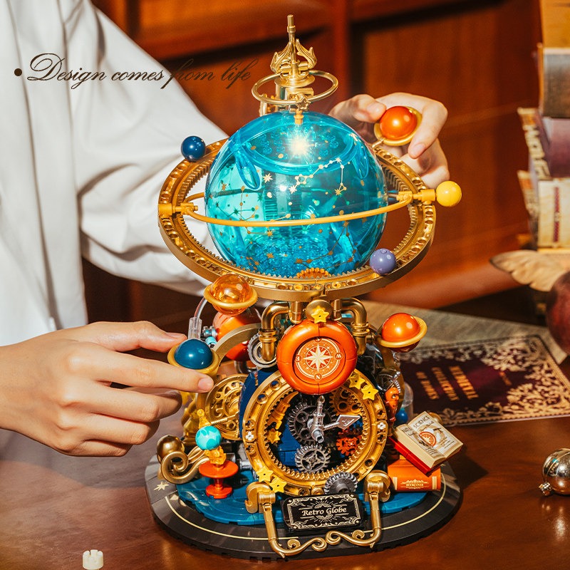 Retro Rotating Earth Model Bui - Solar System Orrery 评论和价格