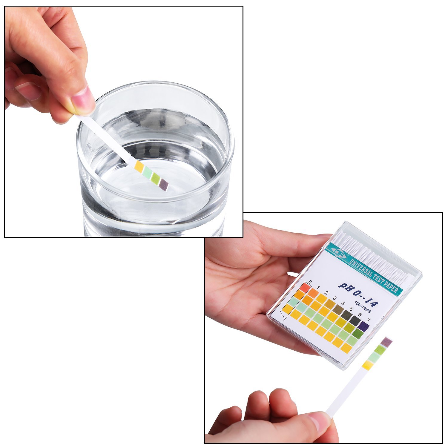 100 Strips 0-14 PH Alkaline Ac - Water Testing Kit 评论和价格