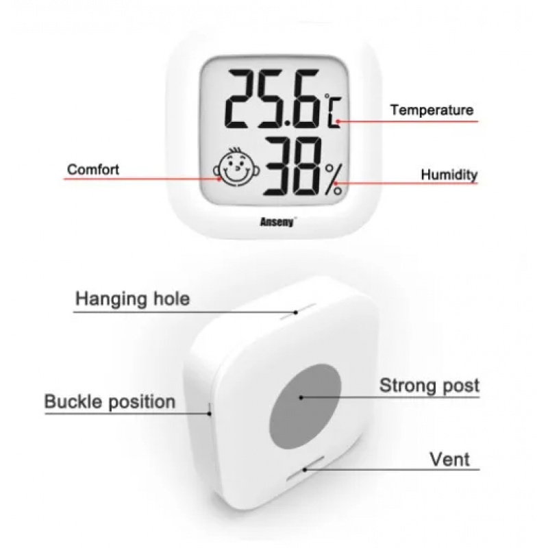 LCD Digital Thermometer Hygrom - Weather Station Indoor 评论和价格