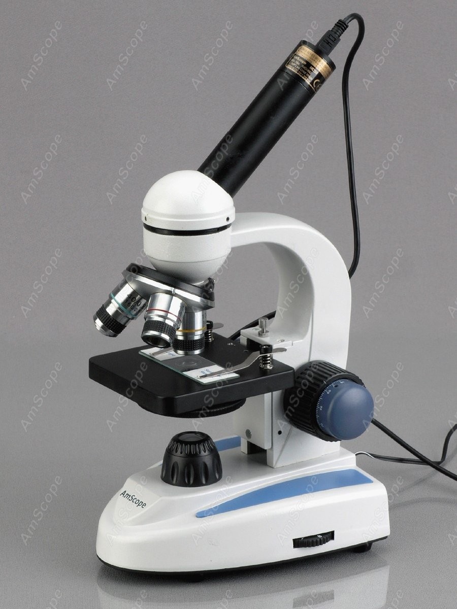 AmScope Cordless Monocular Com - Amscope Microscope Compound 40X-1000X 评论和价格