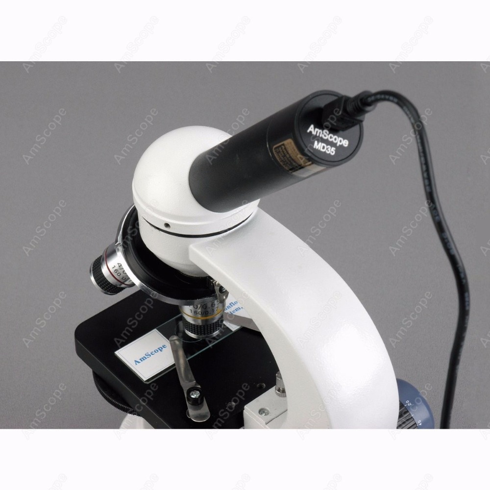 AmScope Cordless Monocular Com - Amscope Microscope Compound 40X-1000X 评论和价格