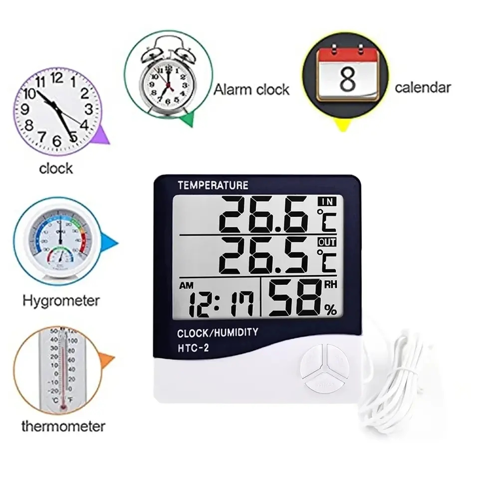 Indoor LCD Digital Thermometer - Weather Station Indoor 评论和价格
