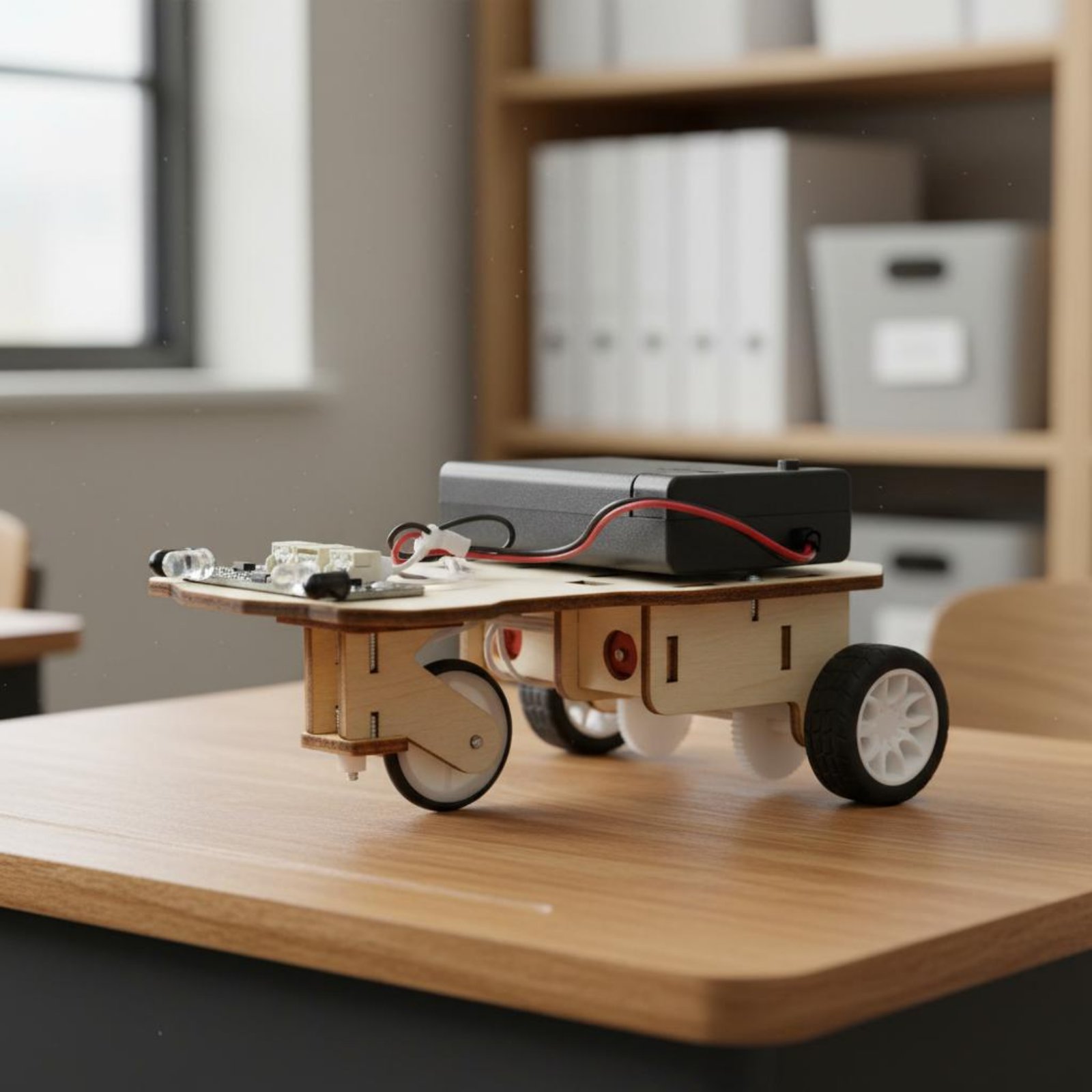 Wooden Intelligent Vehicle Kit - Science Robot 评论和价格