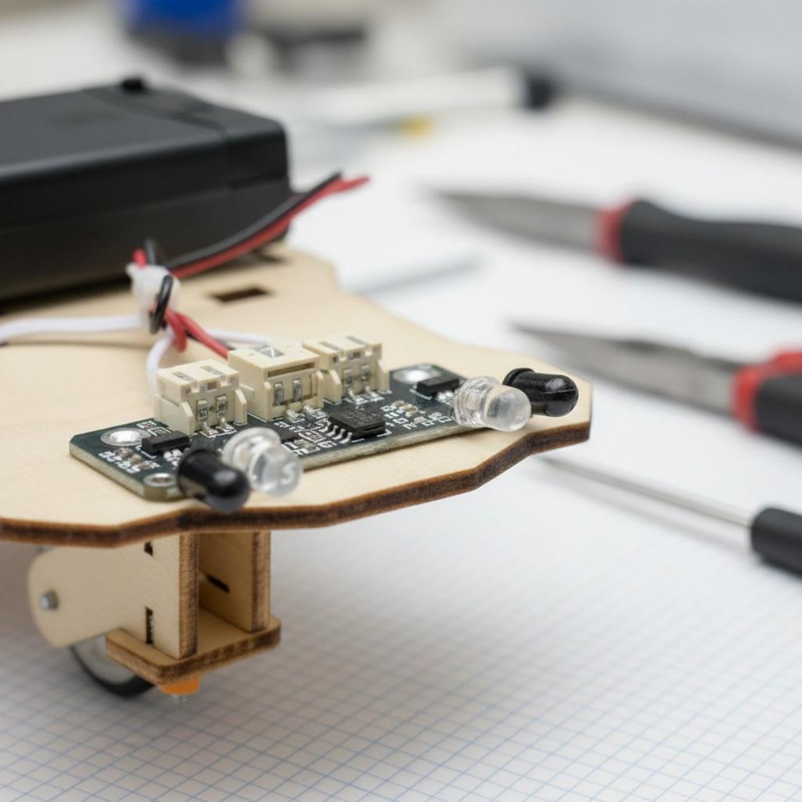 Wooden Intelligent Vehicle Kit - Science Robot 评论和价格